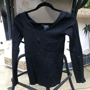 Bebe plain black long sleeve top